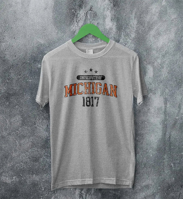 University of Michigan T-shirt Michigan University Shirt National Universities - Sport Grey - WorldWideShirt