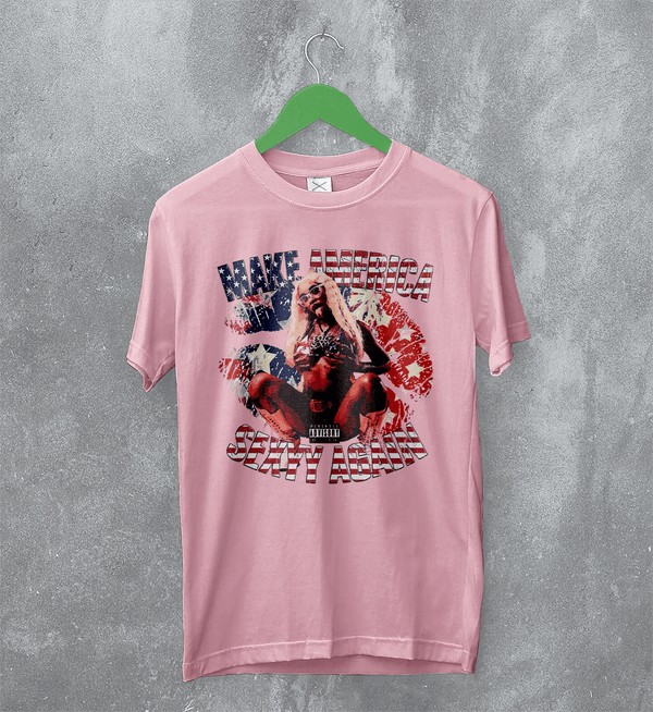 USA Sexyy Red T-Shirt Make America Sexyy Again Shirt American Concert Tee - Light Pink - WorldWideShirt