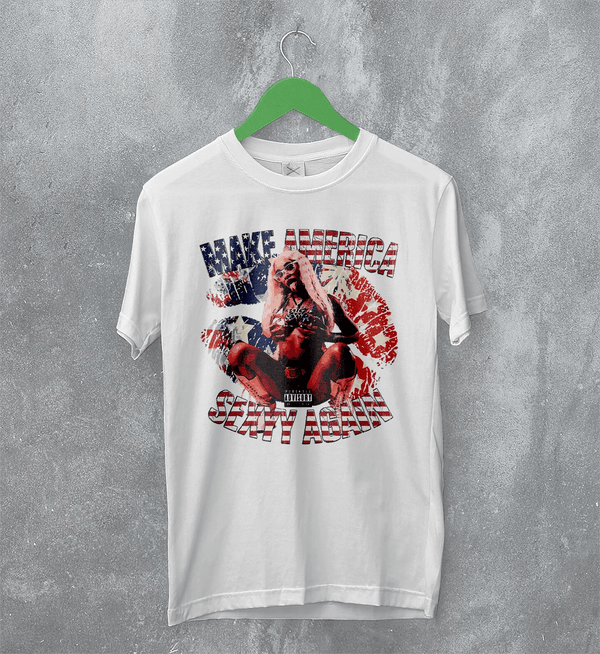 USA Sexyy Red T-Shirt Make America Sexyy Again Shirt American Concert Tee - White - WorldWideShirt
