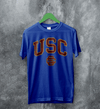 USC Logo T-shirt The University of Southern California Shirt SC LA Merch - Royal Blue - WorldWideShirt
