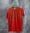 USC Logo T-shirt The University of Southern California Shirt SC LA Merch - Red - WorldWideShirt