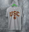USC Logo T-shirt The University of Southern California Shirt SC LA Merch - Sport Grey - WorldWideShirt