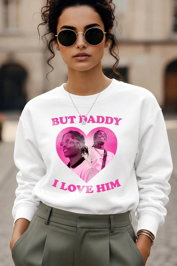 Vintage Asap Rocky Sweatshirt Flacko Love ASAP Rocky Lover Shirt Hiphop Rap Crewneck - White - WorldWideShirt