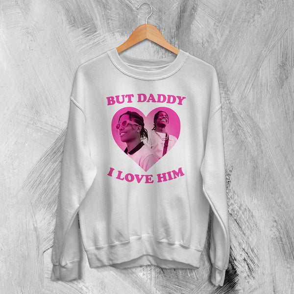 Vintage Asap Rocky Sweatshirt Flacko Love ASAP Rocky Lover Shirt Hiphop Rap Crewneck - White - WorldWideShirt