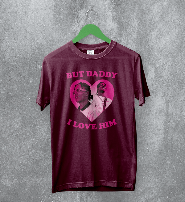 Vintage Asap Rocky T-Shirt Flacko Love ASAP Rocky Lover Shirt Hiphop Rap Tee - Red Maroon - WorldWideShirt
