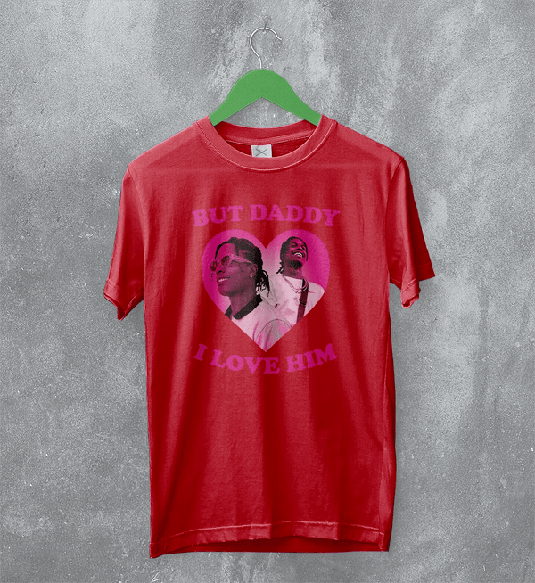 Vintage Asap Rocky T-Shirt Flacko Love ASAP Rocky Lover Shirt Hiphop Rap Tee - Red - WorldWideShirt