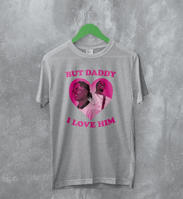 Vintage Asap Rocky T-Shirt Flacko Love ASAP Rocky Lover Shirt Hiphop Rap Tee - Sport Grey - WorldWideShirt