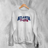 Vintage Atlanta Braves Sweatshirt Old School Baseball Sweater Baseball Fan - WorldWideShirt