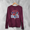 Vintage Buffalo Bills Sweatshirt Old School Buffalo Sweater American Football Fan Merch - WorldWideShirt