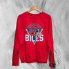 Vintage Buffalo Bills Sweatshirt Old School Buffalo Sweater American Football Fan Merch - WorldWideShirt