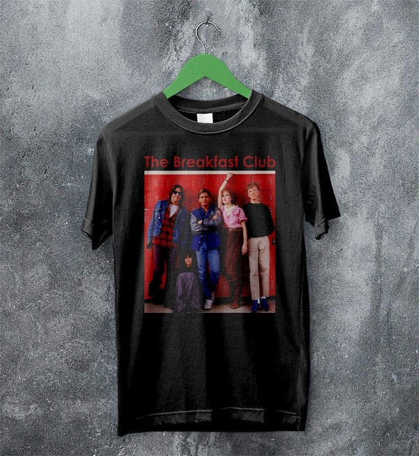 Vintage The Breakfast Club T-Shirt Movie Poster Shirt Comedy Drama Tee - Black - WorldWideShirt