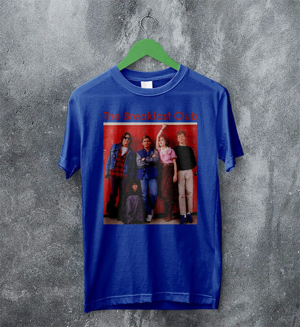 Vintage The Breakfast Club T-Shirt Movie Poster Shirt Comedy Drama Tee - Royal Blue - WorldWideShirt