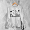 Void Band Sweatshirt Psycho Man Void Shirt Punk Hardcore Iconic Music Crewneck - White - WorldWideShirt