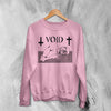 Void Band Sweatshirt Psycho Man Void Shirt Punk Hardcore Iconic Music Crewneck - Light Pink - WorldWideShirt