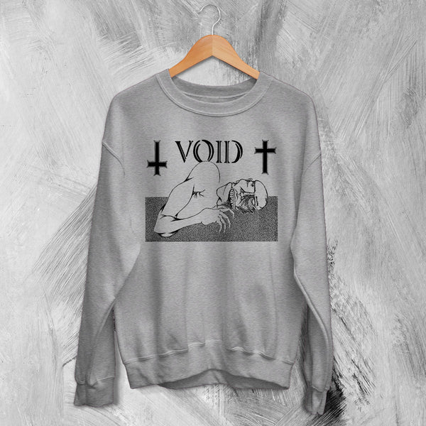 Void Band Sweatshirt Psycho Man Void Shirt Punk Hardcore Iconic Music Crewneck - Sport Grey - WorldWideShirt