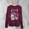 Void Band Sweatshirt Zombie Punk Void Shirt Vintage Skeleton Punk Rock Crewneck - Red Maroon - WorldWideShirt