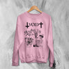 Void Band Sweatshirt Zombie Punk Void Shirt Vintage Skeleton Punk Rock Crewneck - Light Pink - WorldWideShirt