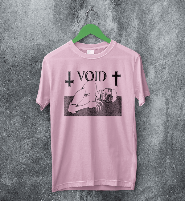 Void Band T-Shirt Psycho Man Void Shirt Punk Hardcore Iconic Music Tee - Light Pink - WorldWideShirt