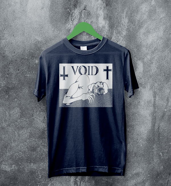 Void Band T-Shirt Psycho Man Void Shirt Punk Hardcore Iconic Music Tee - Navy Blue - WorldWideShirt