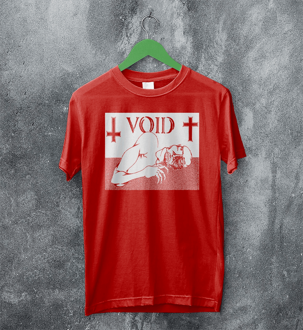 Void Band T-Shirt Psycho Man Void Shirt Punk Hardcore Iconic Music Tee - Red - WorldWideShirt
