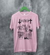 Void Band T-Shirt Zombie Punk Void Shirt Vintage Skeleton Punk Rock Tee - Light Pink - WorldWideShirt