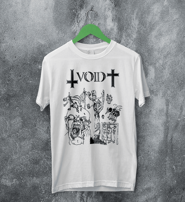 Void Band T-Shirt Zombie Punk Void Shirt Vintage Skeleton Punk Rock Tee - White - WorldWideShirt