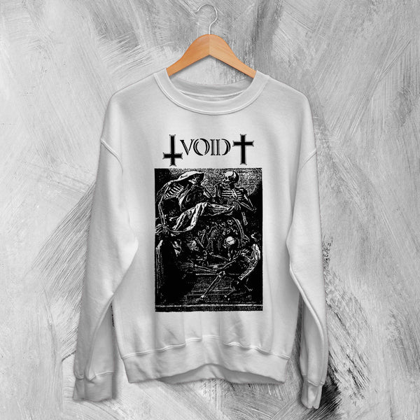 Void Condensed Flesh Sweatshirt Album Punk Void Band Shirt Punk Rock Album Art Crewneck - White - WorldWideShirt