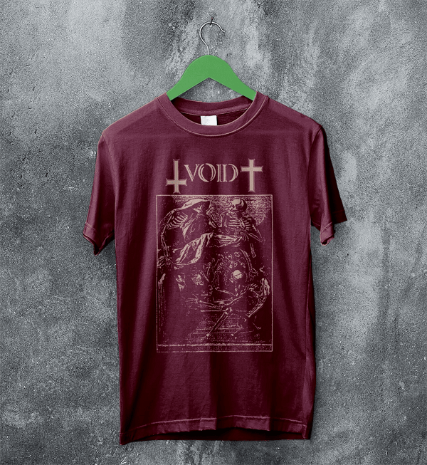 Void Condensed Flesh T-Shirt Album Punk Void Band Shirt Punk Rock Album Art Tee - Red Maroon - WorldWideShirt