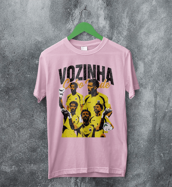 Vozinha Cape Verde T-Shirt Vintage Vozinha Shirt, Soccer Legend Tee - Light Pink - WorldWideShirt