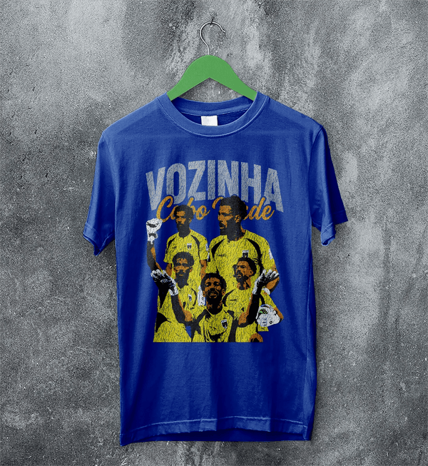 Vozinha Cape Verde T-Shirt Vintage Vozinha Shirt, Soccer Legend Tee - Royal Blue - WorldWideShirt