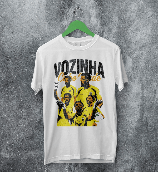 Vozinha Cape Verde T-Shirt Vintage Vozinha Shirt, Soccer Legend Tee - White - WorldWideShirt