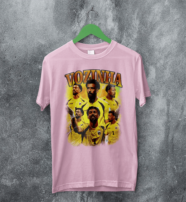 Vozinha Goalkeeper T-Shirt, Cape Verde Vozinha Shirt, Soccer Football Legend Tee - Light Pink - WorldWideShirt