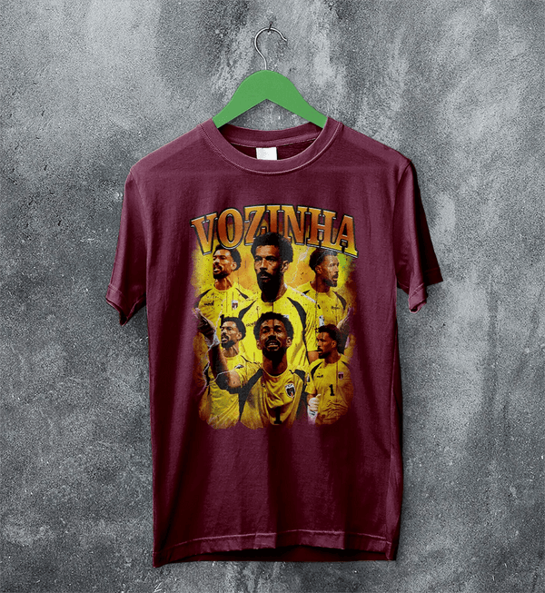 Vozinha Goalkeeper T-Shirt, Cape Verde Vozinha Shirt, Soccer Football Legend Tee - Red Maroon - WorldWideShirt