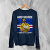 Vozinha Great Again Sweatshirt, Vintage Cabo Verde Star Shirt, Soccer Legend Crewneck - Navy Blue - WorldWideShirt