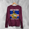 Vozinha Great Again Sweatshirt, Vintage Cabo Verde Star Shirt, Soccer Legend Crewneck - Red Maroon - WorldWideShirt