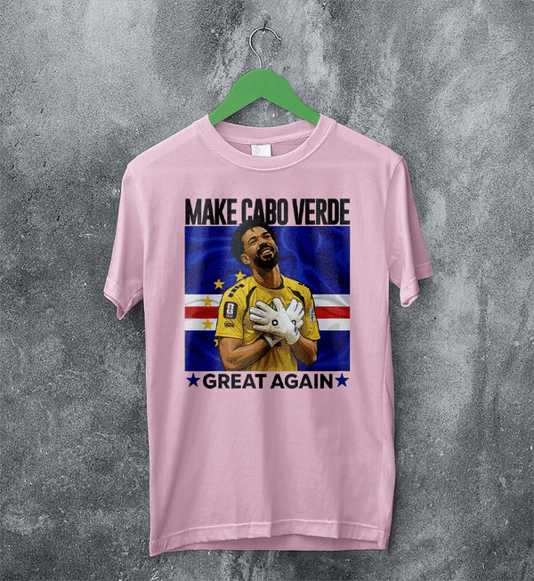 Vozinha Great Again TShirt, Vintage Cabo Verde Star Shirt, Soccer Legend Tee - Light Pink - WorldWideShirt