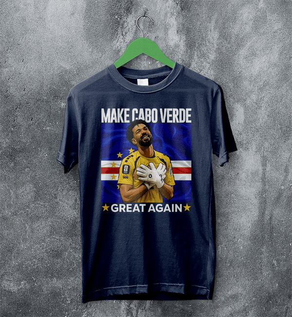 Vozinha Great Again TShirt, Vintage Cabo Verde Star Shirt, Soccer Legend Tee - Navy Blue - WorldWideShirt