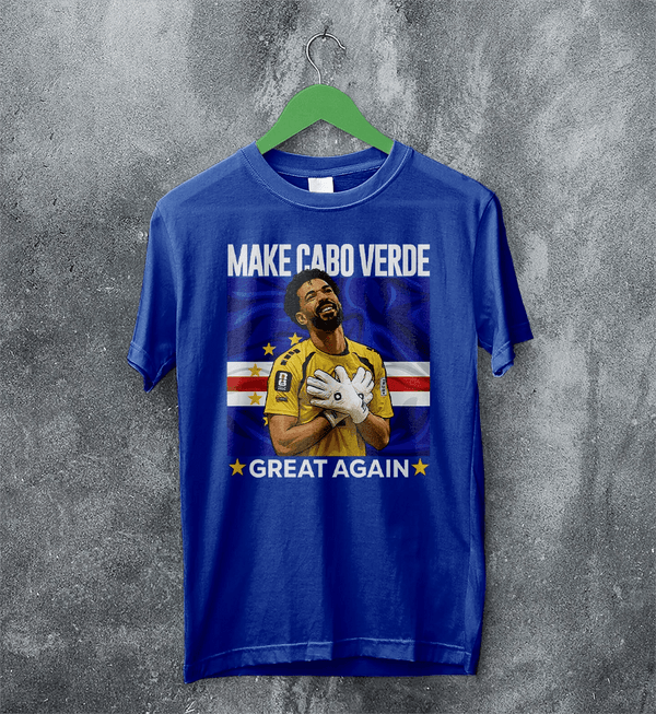 Vozinha Great Again TShirt, Vintage Cabo Verde Star Shirt, Soccer Legend Tee - Royal Blue - WorldWideShirt
