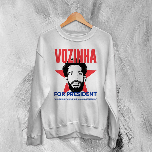 Vozinha President Sweatshirt, Vintage Vozinha For President Shirt, Soccer Legend Crewneck - White - WorldWideShirt