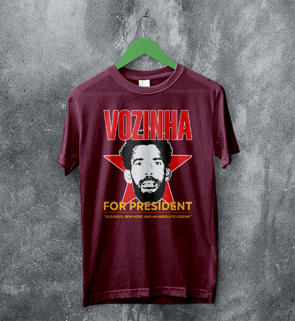 Vozinha President TShirt, Vintage Vozinha For President Shirt, Soccer Legend Tee - Red Maroon - WorldWideShirt