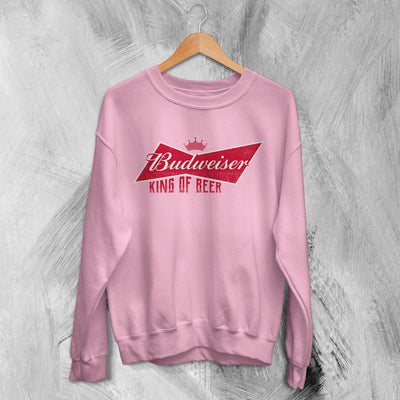 VTG Logo Budweiser Sweatshirt Budweiser King Of Beer Sweater - WorldWideShirt