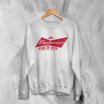 VTG Logo Budweiser Sweatshirt Budweiser King Of Beer Sweater - WorldWideShirt