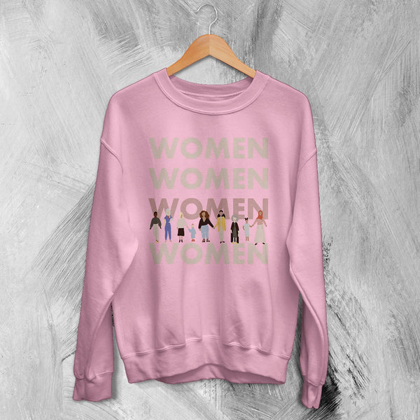 Women Relations Sweatshirt Women's Day Shirt Club Feminist Crewneck Aesthetic Women Gift - Light Pink - WorldWideShirt
