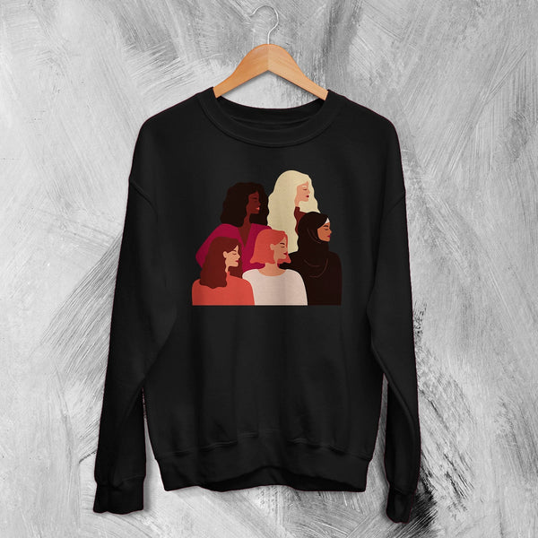 Women's Day Sweatshirt Club Feminist Shirt Strong Women Gift - Black - WorldWideShirt