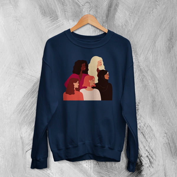 Women's Day Sweatshirt Club Feminist Shirt Strong Women Gift - Navy Blue - WorldWideShirt
