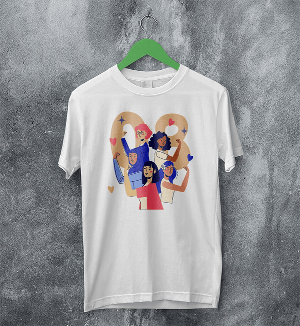 Women's Day T-Shirt 08 Y2K Shirt Sporty Y2K Number Tee Women Gift - White - WorldWideShirt