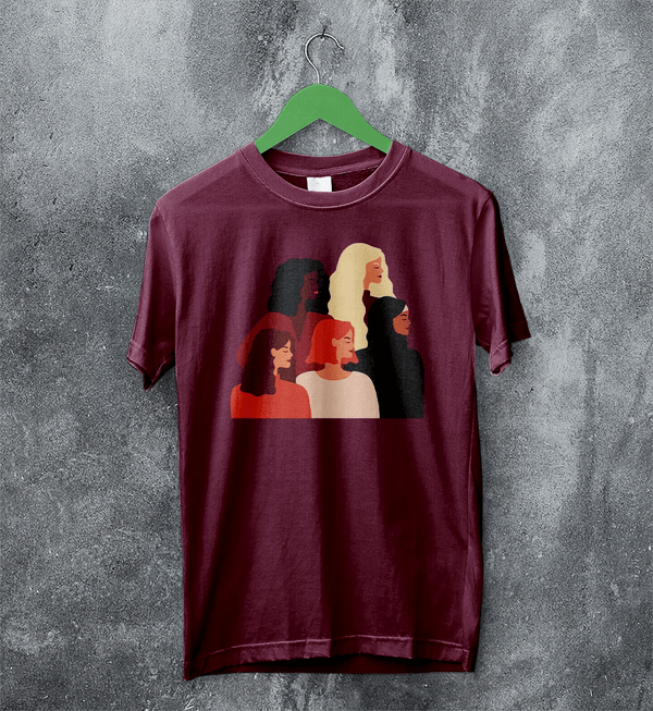 Women's Day T-Shirt Club Feminist Shirt Strong Women Gift - Red Maroon - WorldWideShirt