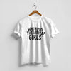 World Women's Day T-Shirt Who Runs The World? Girl Shirt Women Tee - White - WorldWideShirt