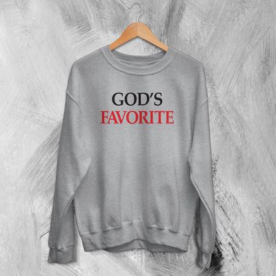 Y2K Sweatshirt God's Favorite Sweater Love Girly Merch Gift for Girl - WorldWideShirt