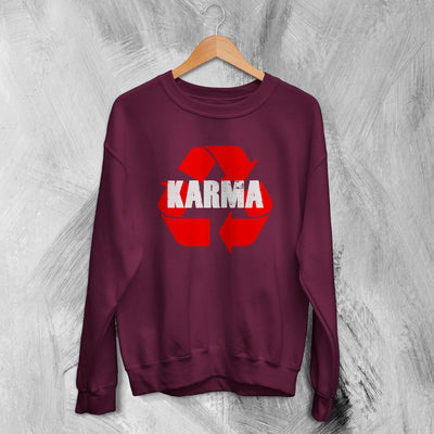 Y2K Sweatshirt Karma is Real Sweater Sassy Girl Merch Sarcasm Gift - WorldWideShirt